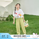 茵曼兒童女童防蚊褲涼感休閑長褲2025夏季洋氣束腳褲子薄款中大童潮 綠色-F3832174A 150