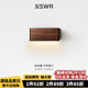 紐思維爾墻壁燈電視背景黑胡桃木客廳現(xiàn)代簡約侘寂風(fēng)臥室床頭長條過道燈 胡桃木色-下發(fā)光20cm-三色變光
