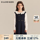 E·LAND KIDS衣戀早春新品女童復古優(yōu)雅假兩件長袖連衣裙 Navy藏青色/59 140 cm
