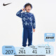 NIKE耐克童裝男童純棉衛(wèi)衣+長(zhǎng)褲2件套秋季新款兒童套裝