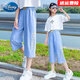 迪士尼（Disney）女童褲子夏裝大童休閑洋氣七分褲夏季薄款外穿短褲夏款兒童牛仔褲 天絲七分褲 170 尺碼15~16歲【160-170cm】