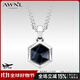 AWNL【高卿塵同款】維京勇者之盾項鏈男吊墜飾品送男友生日禮物 鷹眼石鈦鋼鏈 55CM