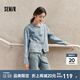 森馬牛仔外套女短款圓領(lǐng)甜酷街頭2025春新款國風(fēng)盤扣提花夾克小眾 牛仔淺藍(lán)88101 M 160/84A