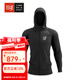COMPRESSPORT春秋運(yùn)動(dòng)外套衛(wèi)衣防風(fēng)透氣速干無縫拉鏈連帽衫 黑 M