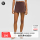 lululemon丨Ribbed Softstreme? 女士羅紋中腰款裙褲 LW7DFYS 熔巖棕 XS