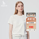 哈吉斯（HAZZYS）女裝 2025夏季新款女士多色圓領(lǐng)休閑短袖T恤女ASTSE0CBE51 米黃色OW M (160/84A 38)
