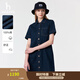 哈吉斯（HAZZYS）女裝 夏季女士【PHIZ系列】時(shí)尚寬松牛仔連衣裙女 深藏青色DN L (165/88A 40)