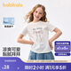 巴拉巴拉童裝兒童短袖t恤女童2025夏裝大童速干甜美上衣208225117007