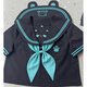 十一封信jk cos小熊來(lái)信初音黑色原創(chuàng)水手服女短袖夏服日系百褶裙 初音黑小熊短袖上衣+領(lǐng)結(jié) XS