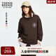 Teenie Weenie小熊女裝衛(wèi)衣2025年秋季新款簡約寬松學院風圓領上衣