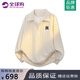 CUOARCHL美式潮牌V領(lǐng)衛(wèi)衣男女款秋冬季休閑寬松假兩件套頭上衣情侶POLO衫 2232杏色（NE01） XL （推薦體重130-145斤）