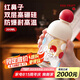 綠珠紅鼻子玻璃杯雙層高硼硅玻璃水杯子牛奶咖啡小巧ins女生學(xué)生200ml