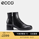 愛步（ECCO）靴子女 百搭經(jīng)典簡約牛皮女靴 雕塑奢華35 222473 黑色22247301001 38