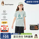 暇步士（Hush Puppies）童裝兒童套裝夏季女童速干戶外短袖T恤男童運(yùn)動短褲 青黛綠 150
