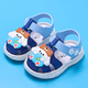紛資言?xún)和瘺鲂型募緦W(xué)步鞋男女小孩寶寶涼拖鞋防滑尿不濕包頭沙灘鞋 倉1藍色 20 內長(cháng)14.0cm約18-20月