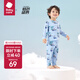 babycare寶寶家居服春秋嬰兒睡衣優(yōu)可絲兒童內(nèi)衣套裝 咘咘天空藍(lán) 100