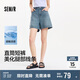 森馬（Semir）牛仔褲女遮胯顯瘦涼感直筒褲2025夏顯腿長短褲ins潮109325122002