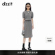 DZZIT【明星同款】地素針織衫2024秋季新款挑洞鏤空工藝上衣女 中灰色 XS