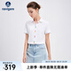 Navigare意大利小帆船短袖翻領T恤女士25夏季新款休閑時尚POLO衫氣質(zhì)上衣 冰川白 XL