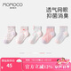 MOMOCO瑪米瑪卡[5雙裝]兒童襪子3-12歲男童女童夏薄襪子網(wǎng)眼襪寶寶襪 夢幻泡泡 5雙 3-5歲 (S) 建議腳長16-18CM