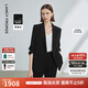 朗姿職業(yè)正裝黑色氣質(zhì)西服外套女裝夏季新款商務(wù)西裝 黑色 L
