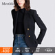 MeetMetro瑪依爾2025秋季新款黑色西裝外套女時尚休閑職業(yè)氣質(zhì)西服 黑色【現(xiàn)貨閃電發(fā)】 L
