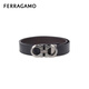 菲拉格慕（Ferragamo）男士牛皮銀扣腰帶 黑色/棕色 675542 464231 100