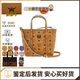 MCM經(jīng)典老花滿(mǎn)印菜籃子 toni 涂層帆布拼納帕皮革飾邊 Tote手提包 MWPAATN04CO001干邑色