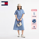 TOMMY JEANS【復(fù)古文藝風(fēng)】25夏季女純棉收腰寬松牛仔連衣裙長裙20374 牛仔藍(lán)1A4 M (推薦:110-125斤)