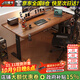杰妮卡電動(dòng)升降桌3CM實(shí)木電腦電競桌子家用學(xué)習書(shū)桌可站立辦公桌工作臺 單電機3cm實(shí)木胡桃色 140*60【免費送裝】
