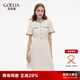 歌莉婭小香風(fēng)連衣裙女夏2025新款高級感提花小個(gè)子裙子1C6R4KAP0 03W本白 S