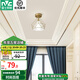 雷士（NVC）餐廳燈 北歐燈具 鐵藝吧臺(tái)餐吊燈 工業(yè)風(fēng)現(xiàn)代簡(jiǎn)約創(chuàng)意燈具餐廳燈 燕巢鏤空 奢金玄關(guān)燈-帶7W光源