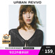 UR2025春季新款女裝休閑氣質(zhì)V領(lǐng)系帶針織開衫UWG950115