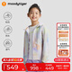 moodytiger女童風衣防風防水春秋兒童外套童裝休閑連帽透氣梭織戶外運動衣