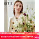 愛特愛（EITIE）秋新款商場同款時尚氣質(zhì)輕商務(wù)腰帶V領(lǐng)顯瘦燈籠袖連衣裙女6307020 白12 XL 170