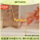 MITHAOL星星靈蛇項鏈女輕奢小眾高級感新中式蛇型鎖骨鏈銀鍍18K金 星星靈蛇項鏈 情人節紀念日生日禮物禮盒套裝