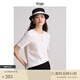 旅途原品ltyp 進(jìn)口100%亞麻極簡(jiǎn)文藝小衫 休閑百搭短袖T恤女秋 象牙白 M