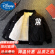 迪士尼寶寶2024嬰兒男寶寶羽絨棉服棉衣加絨加厚夾克兒童外套秋冬款男童冬裝 黑色棉服 120 【建議身高105-115】