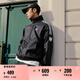 adidas休閑簡約三條紋梭織立領(lǐng)夾克外套男裝阿迪達(dá)斯官方三葉草   黑色 (偏小，推薦買大1碼)   L
