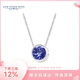 GEM STONE KING生辰石項(xiàng)鏈彩色寶石吊墜14K精致小巧寶石鎖骨鏈送女友生日禮物 12月-坦桑石 項(xiàng)鏈