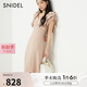 SNIDEL2025春夏新品氣質(zhì)V領(lǐng)無袖收腰蝴蝶結(jié)肩帶連衣裙SWFO251066 粉米色 M （1）
