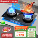 顧家（Gujia）燃?xì)庠蠲簹庠铍p灶具臺(tái)嵌兩用全進(jìn)風(fēng)聚能猛火鴛鴦一級(jí)能效免改孔安裝灶具鋼化玻璃 【標(biāo)配款】雙旋猛火+熄保+全進(jìn)風(fēng) 管道天然氣（5.2KW）