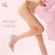 SK風(fēng)語鈴香」體香絲襪女夏季超薄防勾絲性感網(wǎng)紗無縫肉色連褲襪 jade green玉色 M 無痕免脫M碼（155-170cm）