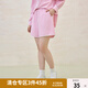 獨束大碼女裝花邊襯衫休閑短褲套裝2025夏裝清新雙色襯衣時尚套裝 芭蕾粉-短褲 L （尺碼：2）