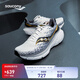 Saucony【彭于晏同款】索康尼向?qū)?7減震支撐跑鞋男夏季新款輕便運(yùn)動(dòng)鞋男 白黑500【深圳城市款】 43