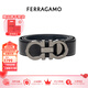 菲拉格慕（Ferragamo）腰帶男皮帶商務(wù)正裝 帶身3.5CM寬可自由裁剪 送男友禮物 679710 687611黑藍(lán)雙面_荔枝紋