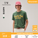 Teenie Weenie小熊男裝字母T恤秋冬新款學(xué)院休閑時(shí)尚品質(zhì)圓領(lǐng)短袖 淺綠色 L 175