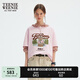 Teenie Weenie小熊女裝T恤2025夏季新款時(shí)尚潮流重工刺繡圓領(lǐng)短袖 粉色 M