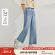 茵曼（INMAN）萊賽爾九分直筒牛仔褲2025夏季女裝新款百搭顯腿長(zhǎng)休閑褲子 牛仔藍(lán) 26