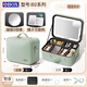 OBOX新款帶鏡子分區收納大容量便攜旅游出差平紋款鼠尾草綠12寸化妝包